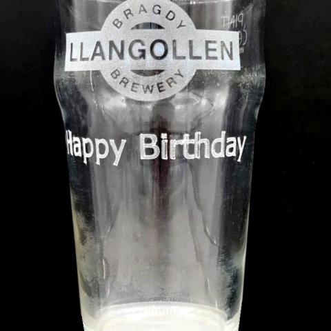 Personalised LLangollen Brewery Pint Glass